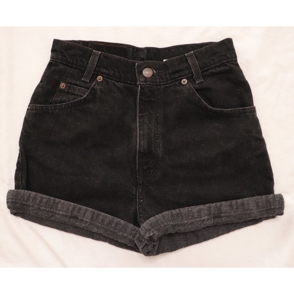 Vintage 80's Orange Tab Levi's High Waisted Denim Shorts - Picture 5 of 12